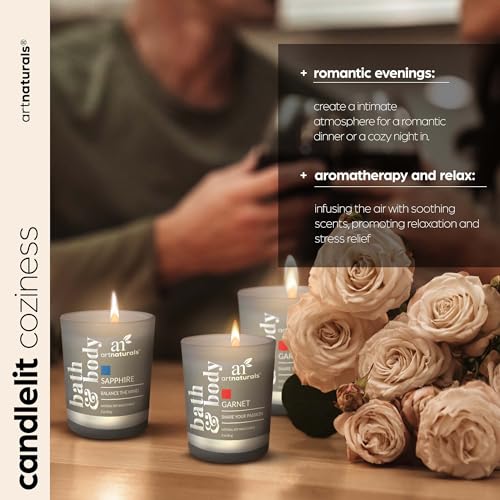 artnaturals Scented Candle Gift Set – (6 x 2 Oz / 60g) - Aromatherapy Set of Fragrance Soy Wax Candles - Made in USA with Essential Oils – for Stress Relief and Relaxation