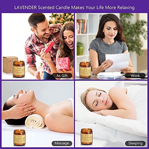 Bersiler Aromatherapy Candles, Scented Candles, 7OZ Lavender Eucalyptus Candles Stress Relief and Relax for Home & Bedroom Gift for Women Birthday Christmas, Soy Wax Candle