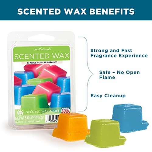 Scentsationals Wax Melts, Wax Cubes Strong Scent - Perfectly Pine - Long Lasting Scented Wax Melts for Warmer, 5 oz (12 Cubes Value Pack)