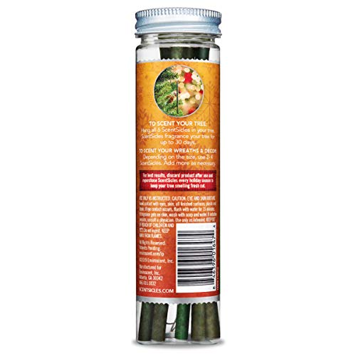 Scentsicles - 01647-012 Scented Christmas Ornaments for Christmas Tree, All Natural Holiday Air Freshener (Spiced Pine Cones Holiday Fragrance) Includes 6 Ornaments & Hooks