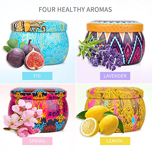Scented Candles Gifts Set - 4 Pack Candle Gift Set for Stress Relief | Meditation | Yoga | SPA | Bath, Natural Soy Aromatherapy Candles for Home, Perfect Birthday Gifts for Women & Mom Best Friends