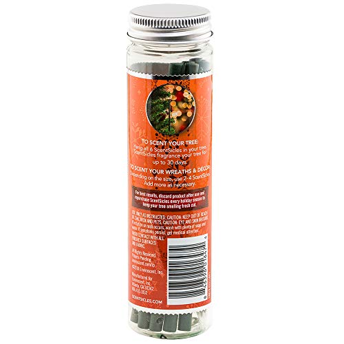 Scentsicles - 01647-012 Scented Christmas Ornaments for Christmas Tree, All Natural Holiday Air Freshener (Spiced Pine Cones Holiday Fragrance) Includes 6 Ornaments & Hooks