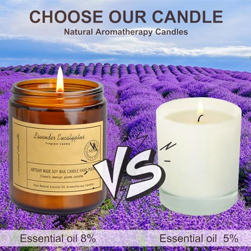 CIS Aromatherapy Candles, 7OZ Lavender Eucalyptus Candles, Scented Candles, Soy Wax Candle, Stress Relief and Relax for Gift Mother's Day Gift, Teal