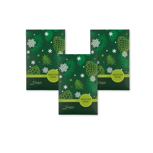 Simplicity Scents Sachets Winter Pine (Fall and Winter) - 6 Pack - Long Lasting, ECO-Friendly Home Fragrance - Air Freshener - Scents for Rooms - Made in The USA