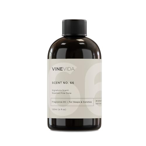 VINEVIDA [4oz] Roasted Pine Cone Fragrance Oil for Candle Making Scents for Soap Making, Perfume Oils, Soy Candles, Home Scents Oil Diffusers, Bath Scent Bomb Oils, Linen Spray, Lotions,Car Freshies