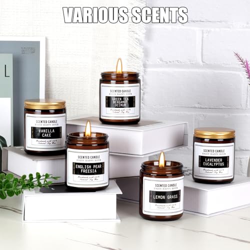 Premium Eucalyptus & Lavender Scented Candles -14 OZ Soy Wax Candles | Aromatherapy Candles for Stress Relief, Meditation, Yoga, Relaxing, SPA | Natural Jar Candles for Home Men Women Office
