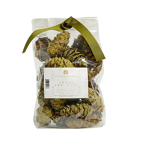 Hillhouse Naturals Potpourri Green Pine Cones - Potpourri Bowl Filler Vase Christmas Scent Potpourri Pine Scented Dried Flower Fragrance Farmhouse Decor - 8oz (Cedar & Pine)