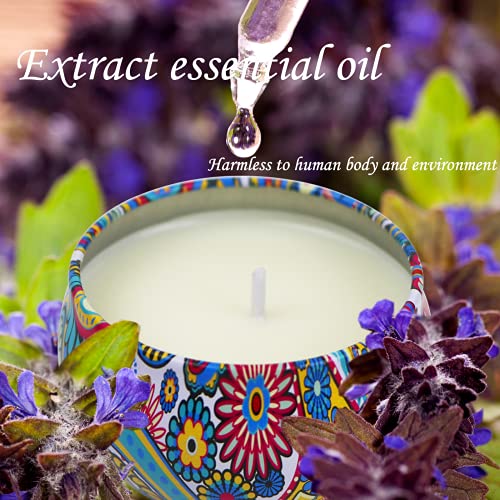 2 Pack Scented Candles, 2.5 oz Aromatherapy Candles for Home Scented, Natural Soy Candles with Floral Scents, Portable Small Jar Candle Set for Travel, Spa, Bath, Yoga, Home Decor Candle