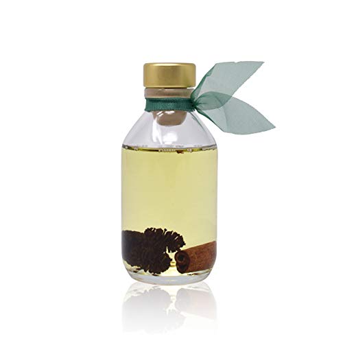 LOVSPA Cinnamon Pinecones Reed Diffuser Oil Gift Set | Woody Pine Cones, Woods, Fir Needles, Cinnamon, Clove & Sandalwood | Festive Scented Air Freshener & Home Decor