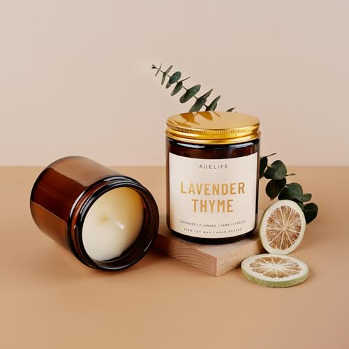 4 Pack Scented Candles Set | Scented Candles for Home, Aromatherapy Candle Gifts, Soy Candles for Home Scented - Lavender Thyme/Lemon Eucalyptus/Sandalwood/Patchouli