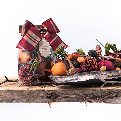 Aromatique Cinnamon Cider Potpourri Bag 8oz - Decorative Home Fragrance Sachet Botanicals, Perfect Fall Decoration Long Lasting Room Air Freshener Deodorizer or Catchall Bowl Filler Decor Centerpiece