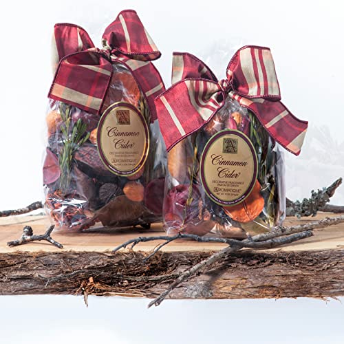Aromatique Cinnamon Cider Scented Potpourri Bag 14oz - Decorative Home Fragrance Sachet Dried Flowers, Long Lasting Room Air Freshener Deodorizer Perfect Fall Decoration or Catchall Bowl Filler Decor