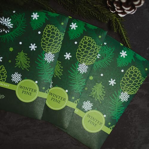 Simplicity Scents Sachets Winter Pine (Fall and Winter) - 6 Pack - Long Lasting, ECO-Friendly Home Fragrance - Air Freshener - Scents for Rooms - Made in The USA