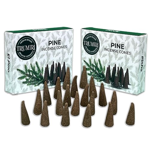 Pine Incense Cones - Total 20 Cone Incense - Dual Pack of 10 Insence Cones - Incense Cones Scented - Cone Incense Scents - Insense Cones - Incent Cone