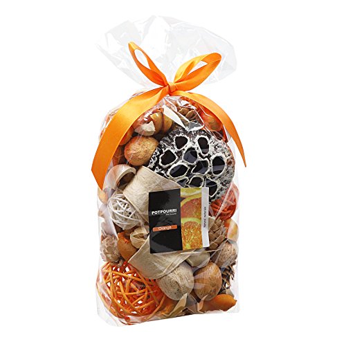 Qingbei Rina Fall Potpourri Bags,Burnt Orange Scented Potpourri Bowl Filler,Decorative Dried Flower,Home Fragrance Perfume, Farmhouse Bathroom Decor,9.9 oz