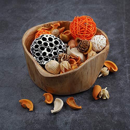 Qingbei Rina Fall Potpourri Bags,Burnt Orange Scented Potpourri Bowl Filler,Decorative Dried Flower,Home Fragrance Perfume, Farmhouse Bathroom Decor,9.9 oz