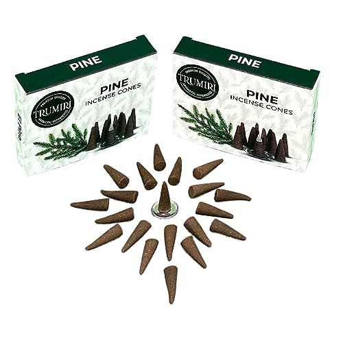 Pine Incense Cones - Total 20 Cone Incense - Dual Pack of 10 Insence Cones - Incense Cones Scented - Cone Incense Scents - Insense Cones - Incent Cone