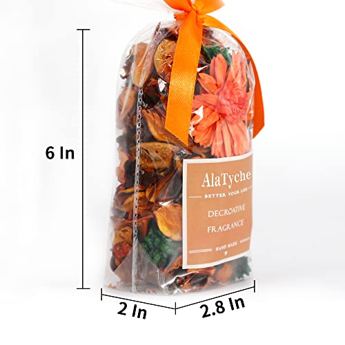 AlaTyche Fall Potpourri Bags, Citrus Scented Potpourri Bowl Filler,Orange Potpourri Dried Flower,Home Fragrance Sachet of Smell Petals, Vase Decor(Orange)-Mini
