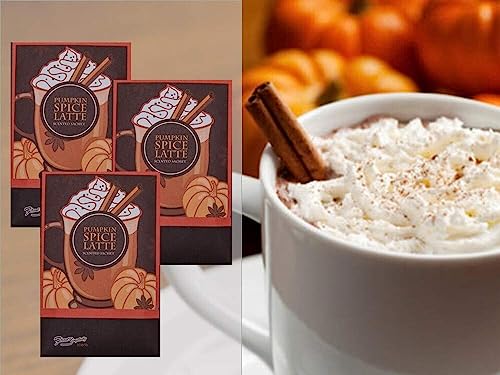 FloralSimplicity Sachets Pumpkin Spice Latte (Fall and Winter) - 6 Pack - Long Lasting, ECO-Friendly Home Fragrance Perfect for Any Space - Air Freshener - Scents for Rooms - Made in The USA