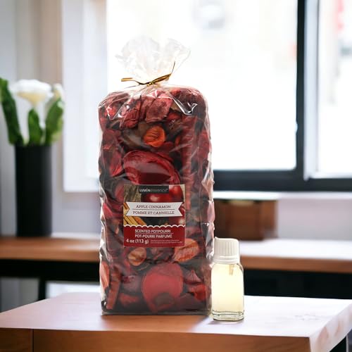 HOSLEY® Christmas Potpourri Bags Apple Cinnamon Scented Potpourri Bowl Filler Delight 4 oz Scented Potpourri with Bonus Fragrance Refresher Create a Cozy Ambiance