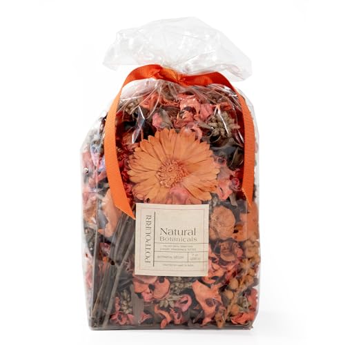 Fragrance Potpourri Bag Home Décor | Floral Petals Vase & Bowl Filler Decoration (Orange)