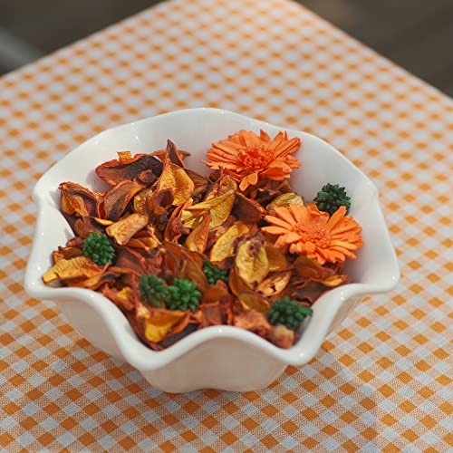 AlaTyche Fall Potpourri Bags, Citrus Scented Potpourri Bowl Filler,Orange Potpourri Dried Flower,Home Fragrance Sachet of Smell Petals, Vase Decor(Orange)-Mini