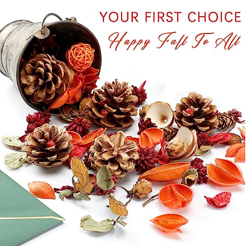 Dansib 3 Pcs Potpourri Bag 15 oz Orange Potpourri Bowl Filler Vase Scented Potpourri Dried Flowers Orange Decorative Potpourri Air Fragrance Farmhouse Bathroom Living Room Decor
