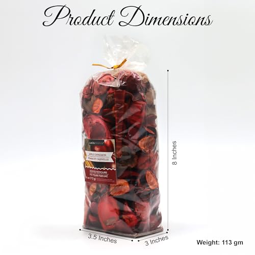 HOSLEY® Christmas Potpourri Bags Apple Cinnamon Scented Potpourri Bowl Filler Delight 4 oz Scented Potpourri with Bonus Fragrance Refresher Create a Cozy Ambiance