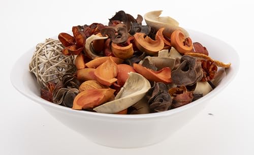 KAV Potpourri Bowl Filler, Spring Pot pourri Dried Flower Vase Fill Mix, Home Decor Scented Dry Petal Puporri, Cinnamon and Citrus Scents, Natural Flower Home Fragrance 14 oz (Orange Blossom)