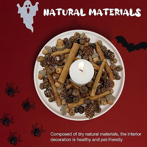 Fall Potpourri With Mini Pumpkin*25g, Cinnamon Stick*10 PCS, Larch Cones*15 PCS, Acorns*10PCS, Perfect Fall Potpourri Bowl Filler, Fall Scents Farmhouse Harvest Christmas Thanksgiving Autumn Potpourri