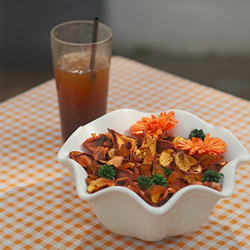 AlaTyche Fall Potpourri Bags, Citrus Scented Potpourri Bowl Filler,Orange Potpourri Dried Flower,Home Fragrance Sachet of Smell Petals, Vase Decor(Orange)-Mini