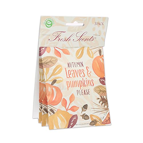Willowbrook | Fresh Scents Scented Sachet Packet | Autumn Leaves | Air Freshener Bags for Drawers, Closets, Cars | 3 Pack | Long Lasting Home Fragrance