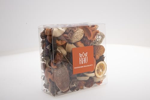 KAV Potpourri Bowl Filler, Spring Pot pourri Dried Flower Vase Fill Mix, Home Decor Scented Dry Petal Puporri, Cinnamon and Citrus Scents, Natural Flower Home Fragrance 14 oz (Orange Blossom)