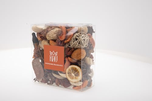 KAV Potpourri Bowl Filler, Spring Pot pourri Dried Flower Vase Fill Mix, Home Decor Scented Dry Petal Puporri, Cinnamon and Citrus Scents, Natural Flower Home Fragrance 14 oz (Orange Blossom)