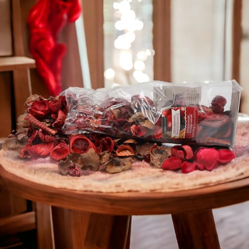 HOSLEY® Christmas Potpourri Bags Apple Cinnamon Scented Potpourri Bowl Filler Delight 4 oz Scented Potpourri with Bonus Fragrance Refresher Create a Cozy Ambiance