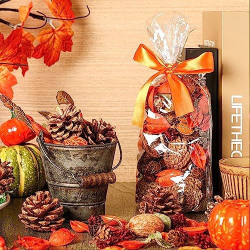 Dansib 3 Pcs Potpourri Bag 15 oz Orange Potpourri Bowl Filler Vase Scented Potpourri Dried Flowers Orange Decorative Potpourri Air Fragrance Farmhouse Bathroom Living Room Decor