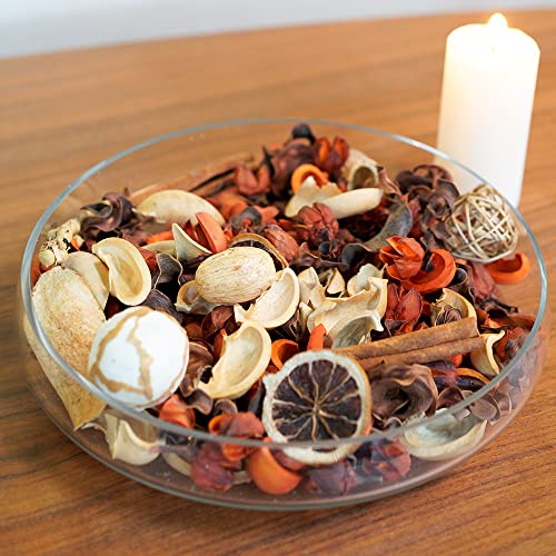 Qingbei Rina Potpourri Bowl Filler, Citrus Cinnamon Scented Potpourri Dried Flowers, Home Fragrance Perfume, Farmhouse Vase Decor,14 Oz,(Orange)