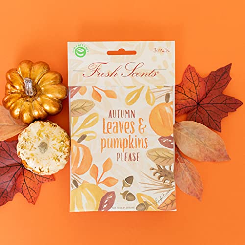 Willowbrook | Fresh Scents Scented Sachet Packet | Autumn Leaves | Air Freshener Bags for Drawers, Closets, Cars | 3 Pack | Long Lasting Home Fragrance