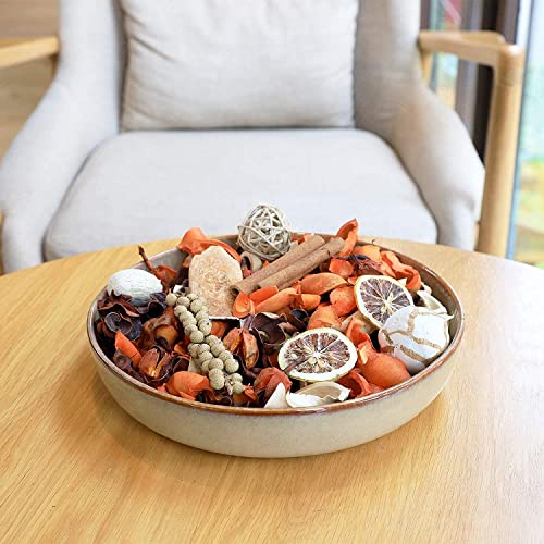 Qingbei Rina Potpourri Bowl Filler, Citrus Cinnamon Scented Potpourri Dried Flowers, Home Fragrance Perfume, Farmhouse Vase Decor,14 Oz,(Orange)