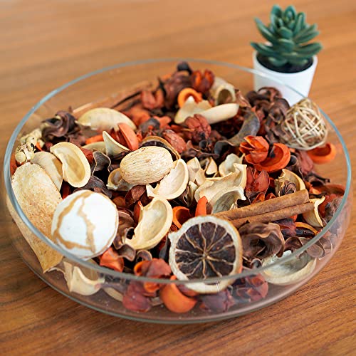 Qingbei Rina Potpourri Bowl Filler, Citrus Cinnamon Scented Potpourri Dried Flowers, Home Fragrance Perfume, Farmhouse Vase Decor,14 Oz,(Orange)