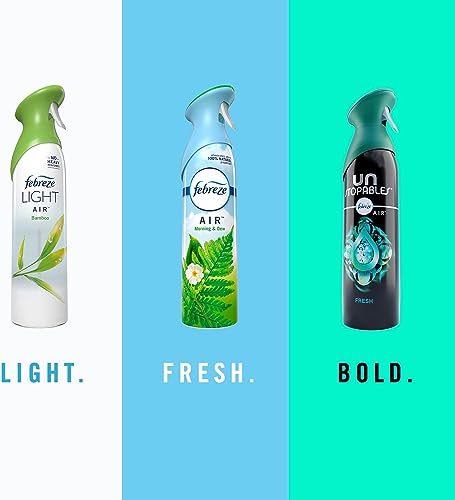 Febreze Air Freshener Spray, Unstopables Breeze Scent, Bathroom Spray Room Fresheners, Odor Eliminator for Strong Odor, 8.8 oz (Pack of 3)