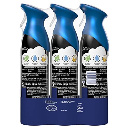 Febreze Air Freshener Spray, Unstopables Breeze Scent, Bathroom Spray Room Fresheners, Odor Eliminator for Strong Odor, 8.8 oz (Pack of 3)