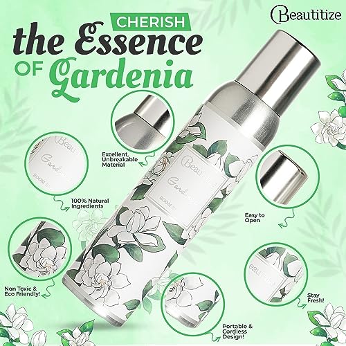 Beautitize Room Spray Air Freshener, 6.34 Fl oz | Odor Eliminator Spray | Air Fresheners for Home Long Lasting | Room Fresheners | For Home, Furniture, Fabrics (Gardenia)