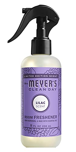 Mrs. Meyer’s Clean Day Room Freshener Spray, Lilac Scent, Limited Edition Scent Made with Essential Oils, Non-Aerosol, 8 fl oz Spray Bottle (Pack of 1)