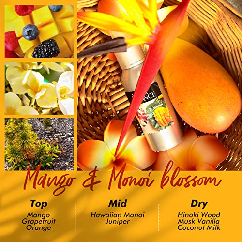 Fragrant Room Spray, Hawaiian Luau, 3 x 3.4 fl oz, Air Fresheners Odor Eliminator for Home, Bathroom, Concentrated Room Spray, Gift Set