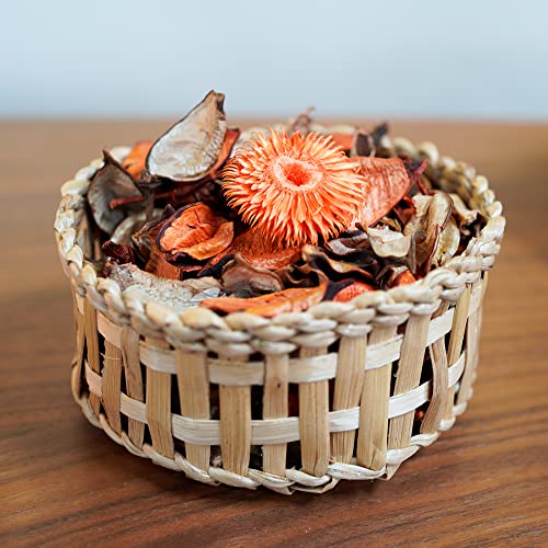 Qingbei Rina Potpourri Bags,Orange Scented Potpourri Dried Flowers,Fall Decorative Bowl Vase Filler,Home Fragrance Sachet Petals, Farmhouse Christmas,8.4oz(Citrus)