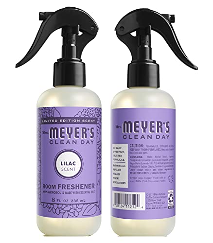 Mrs. Meyer’s Clean Day Room Freshener Spray, Lilac Scent, Limited Edition Scent Made with Essential Oils, Non-Aerosol, 8 fl oz Spray Bottle (Pack of 1)