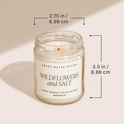 Sweet Water Decor Holiday Candle | Cloves, Pine, and Sandalwood Festive Winter Scented Soy Candles for Home | 9oz Clear Jar, 40 Hour Burn Time, Made in the USA