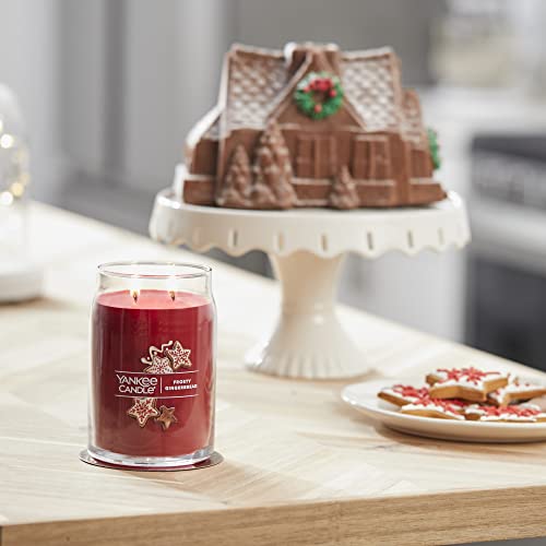 Yankee Candle Frosty Gingerbread Scented, Signature 20oz Large Jar 2-Wick Candle, Over 60 Hours of Burn Time, Christmas | Holiday Candle