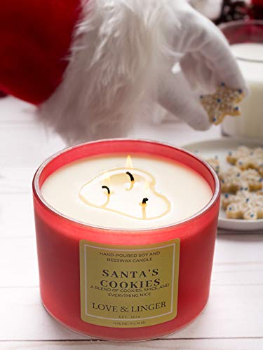 Holiday Candles | Christmas Scented Candles | Luxury Soy & Beeswax Candles for Home | 16 oz. Large Jar Candle | Gingerbread Christmas Cookie Candle | Christmas Candles